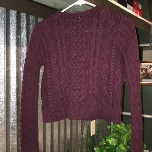Cropped Knit Sweater
